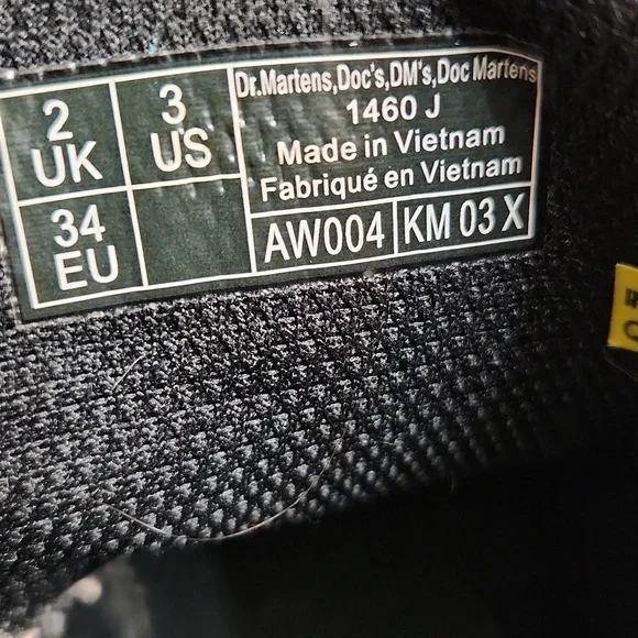 Dr. Martens 1460J Floral Glitter Patent Leather Lace-up boots (size 3) - Picture 13 of 14